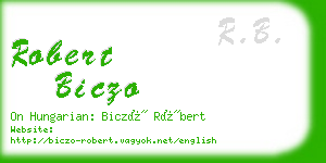 robert biczo business card